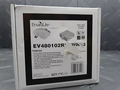 £21.77 • Buy EnviroLite 4 In. White Canless Directional Wall Wash Gimbal LED Recessed Light