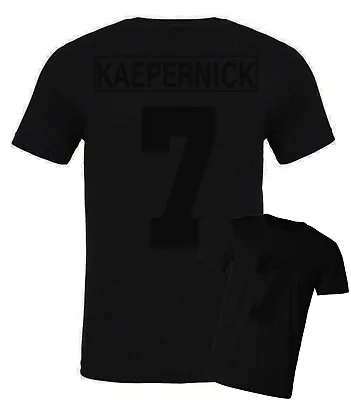 Colin Kaepernick Jersey T-Shirt Black On Black Logo BLM Kneel NFL Protest 49ers • $15.99