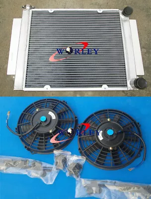 3 Row Aluminum Radiator For Mazda RX2 RX3 RX4 RX5 Without Heater Pipe + FANS • $190