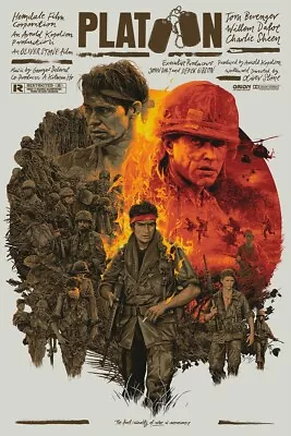 Platoon Reg Screenprint Grzegorz Domaradzki Gabz Movie Poster Not Mondo • $179.99