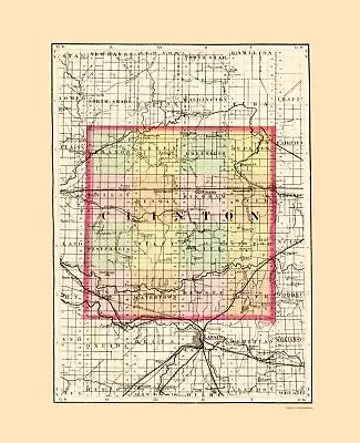 Clinton County Michigan - Walling 1873 - 23.00 X 28.30 • $36.95