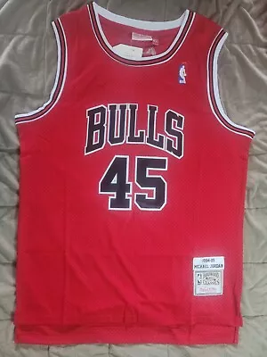 Chicago Bulls Michael Jordan Red #45 Throwback Jersey Stitched Size XL NWT  • $29