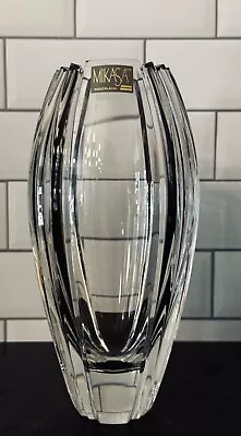 Mikasa Crystal Bud Vase  Vertical Pattern With Original Sticker • $29.99