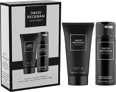 David Beckham Instinct Body Shower Gel 150ml Deodorant Spray 150ml Men Gift Set • £18.99