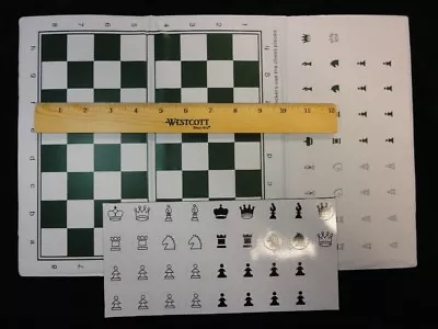 Large Folding Magnetic Chess Set - 9 X 9 Inch Board - Tri Fold- Coach - Analysis • $19.95