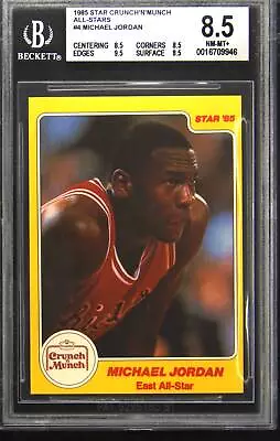 1985 Star Crunch'N'Munch #4 Michael Jordan Rookie RC BGS 8.5 • $820