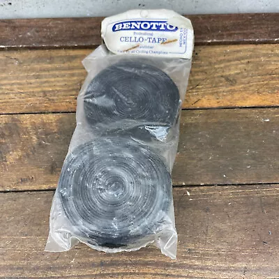 Vintage Benotto Handlebar Tape NOS Black  Professional Bar Cello New 70s 80s • $29.99