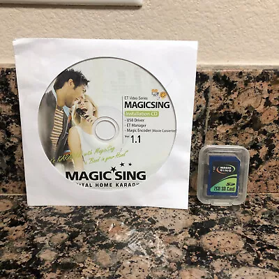 Installation CD Disc & 2GB SD Card - For Magic Sing Karaoke System Model ET19KV • $7.92