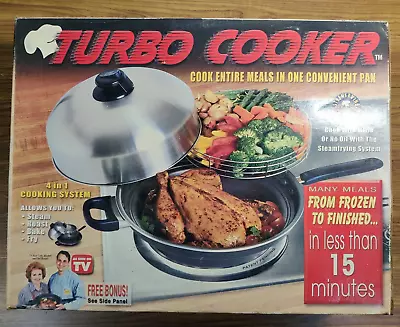 Turbo Cooker 4-in-1 Steam Frying System As Seen On TV W/Video & Guide *Open Box* • $70