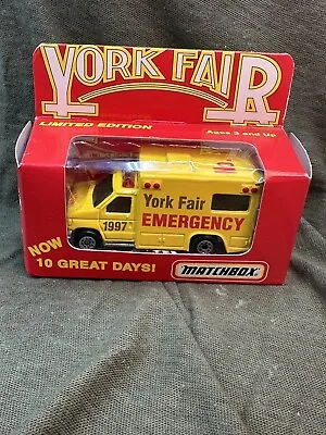 Matchbox York Fair Limited Edition 1997 Ambulance Emergency - NIB Condition • $20.79