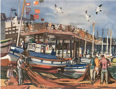 LARGE Millard Owen Sheets - Fishermans Wharf San Francisco Print 24  X 36  • $34.99