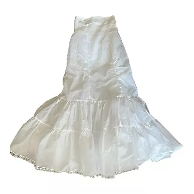 Bridal Slip Size 6 Crinoline White Puffy Mermaid Trumpet Slip • $23.99