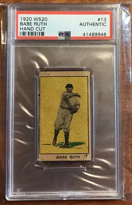 1920 W520 BABE RUTH #13 PSA A Authentic • $7500