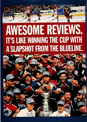 1996 Colorado Avalanch AWESOME REVIEWS Vintage Art Full Print Ad NHL Stanley Cup • $9.95