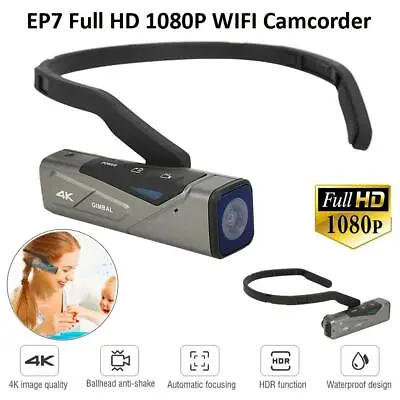  EP7 Head Mount Action Mini DV Camcorder Full HD 4K 1080P Wifi Video Camera • £152.77