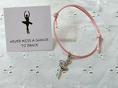 Never Miss A Chance To Dance Bracelet And Card And Gift Bag Ballet Teacher  • £3