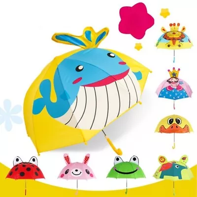 60 Cm Small Cartoon Kids Children 3D Pirate Pop Up Sun Rain Safety Umbrella • $27.95