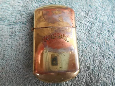 Vintage Camel Cigarettes Flip Top  Brass Cigarette Lighter. Works! • $12