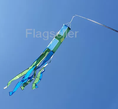 £9.99 • Buy Derbyshire Flag Tube Windsock 60  For Telescopic Flag Pole Festival And Camping