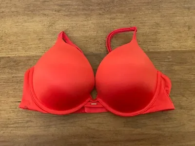 Victoria's Secret Cheer Pink Satin  34C Very Sexy Push Up Add 1 Cup Bra VS • $24.49