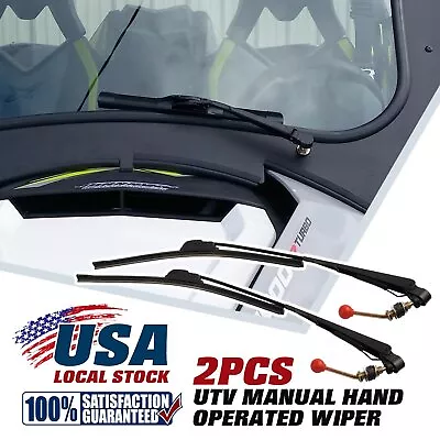 2PCS UTV Manual Hand Operated Windshield Wiper For Polaris Ranger/ RZR 900 1000 • $21.99