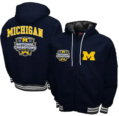 Michigan Wolverines Franchise Club 2023 National Champions Hooded Jacket - Navy • $109.99