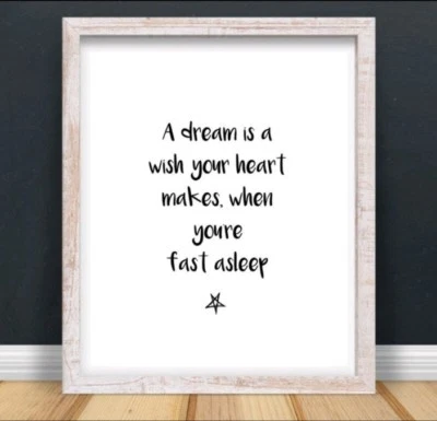 £4.94 • Buy A4 Disney Cinderella Typography Print Wall Art Quote Gift Home Decor UNFRAMED 