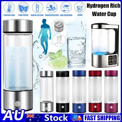 450ML Hydrogen Rich Alkaline Water Ionizer Generator Bottle Cup USB Portable Mug • $39.69
