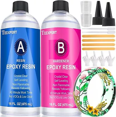 £35.09 • Buy Epoxy Resin Crystal Clear Kit- 32oz/950ml - Casting Resin For Jewellery DIY Resi