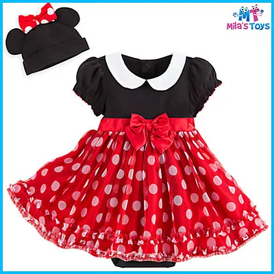 Disney Minnie Mouse Red Costume Bodysuit Set For Baby Size 3-6 Months Bnwt • $39.95