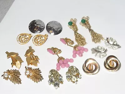 Designer Signed Jewelry Lot Vintage Earring Earrings Clip On  [a222] • $19.99