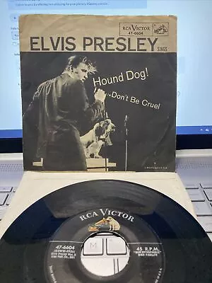 Elvis Presley-hound Dog On Rca-45 Rpm W/p.sleeve Fr.1956  Hear Vinyl Vg+ • $5.99