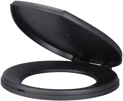 5 Gallon Bucket Toilet Seat W/ Lid Travel Outdoor Camping Hiking Snap On Black • $22.99