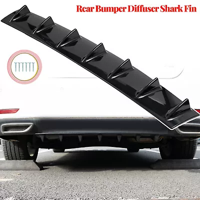 33''x6'' Car Universal 7 Shark Fin Rear Lower Bumper Lip Diffuser Spoiler Decor • $17.99