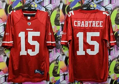 San Francisco 49ers Michael Crabtree #15 NFL Football Jersey Reebok Mens Size L • $49.99