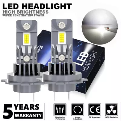 H7 LED Headlight Kit High Low Beam Bulbs 200W 40000LM High Power Bright White • $49.99