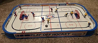 Huge Vintage 1981 STIGA SPORTCRAFT PLAY-OFF HOCKEY TABLE TOP ROD HOCKEY COMPLETE • $90