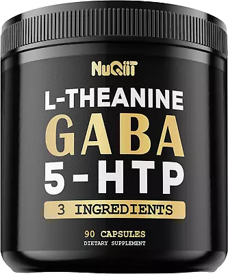 3In1 Gaba Supplements 750Mg L-Theanine 200Mg & 5-HTP 5-Hydroxytryptophan 90 Caps • $46.91