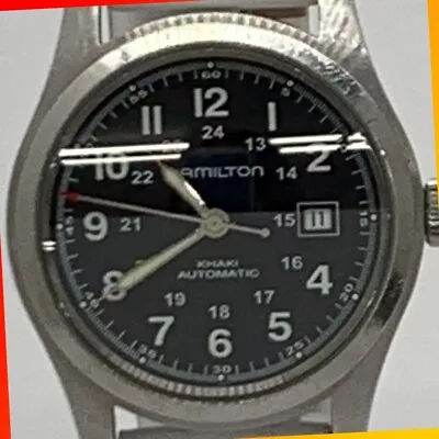 Hamilton H705450 KHAKI Automatic Men's Black Watch From JAPAN • $325.98