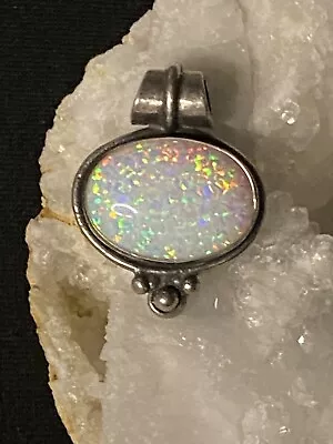 Opal Pendant MARKED 925 STERLING SILVER And Star Stamp. • $29