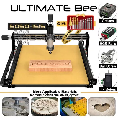 ULTIMATE Bee CNC Router Engraver Machine Full Kit Ball Screw Transmission Black • $1947.20