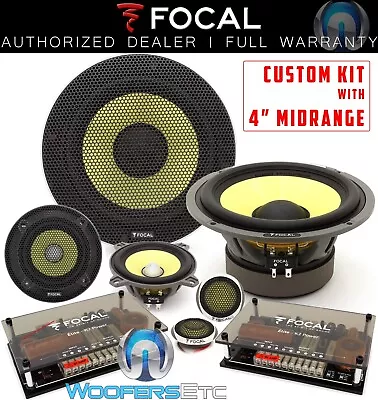 Focal Custom Kit Es-165kx4 6.5  4  Tweeters 3way K2 Power Component Speakers New • $1899.99