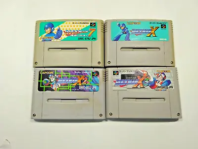 Lot 4 Nintendo Super Famicom Rockman Megaman 7 X X2 X3 SNES SFC JpGames • $63.99