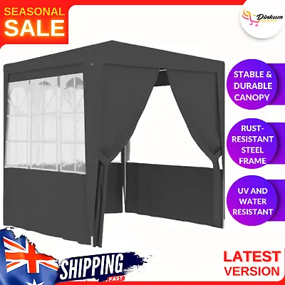 $107.86 • Buy Garden Gazebo With Side Walls 2.5x2.5m Outdoor Marquee Wedding Party Tent Shade