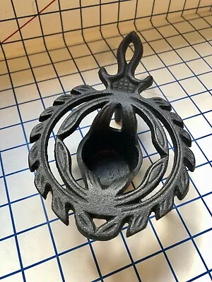 Vintage Cast Iron Candle Holder/Trivet Black 8 Inch Long 5 Inches Wide Japan • $15.99