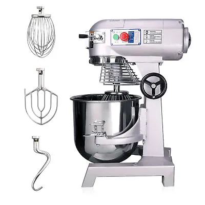 Commercial Bakery Mixer: 30QT Capacity 3-Speed 3 Attachments Included • $989.18