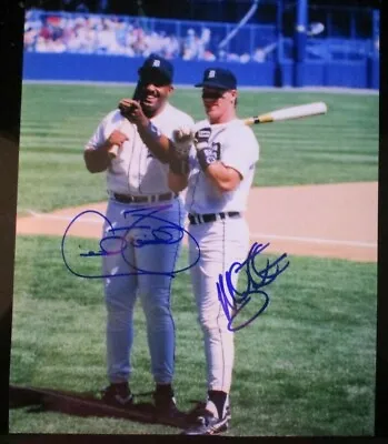CECIL FIELDER + MICKEY TETTLETON DETROIT TIGERS SIGNED 8x10 PHOTO W/ COA • $49.99
