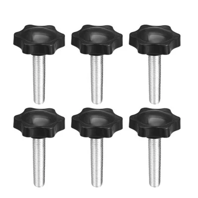 £9.88 • Buy 6pcs Clamping Screw Knob Plum Hex Shaped Grips Star Knob M6 M8 Male Thread