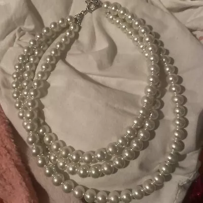 3 Strand Vintage Pearls W/toggle Clasp • $6