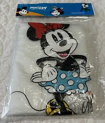 NEW DISNEY Rain Poncho Minnie Mouse Clear OSFA • $8.99